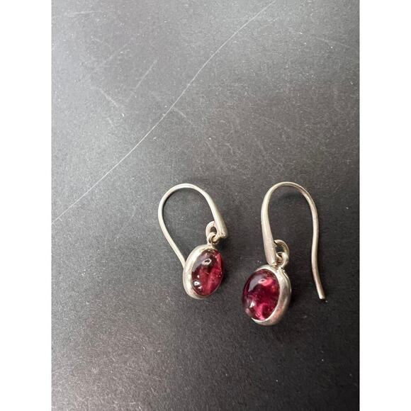 NEW Rubellite sterling silver dangle earrings 3.39 grams - Picture 11 of 11